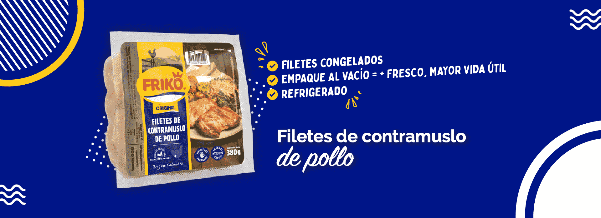 Filetes de contramuslo de pollo 380 g